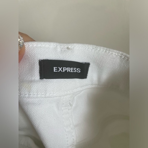 Express 90’s boot high rise distressed jeans size 6R - Picture 5 of 10